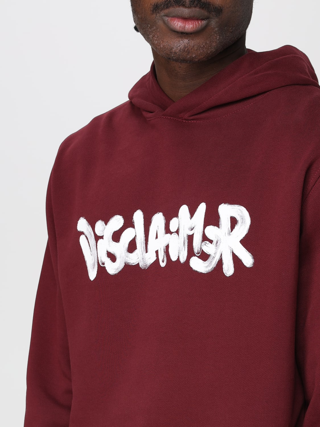DISCLAIMER SWEATSHIRT: Sweatshirt men Disclaimer, Burgundy - Img 3