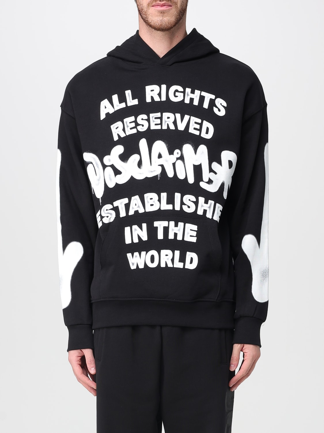 DISCLAIMER SWEATSHIRT: Sweatshirt men Disclaimer, Black - Img 1