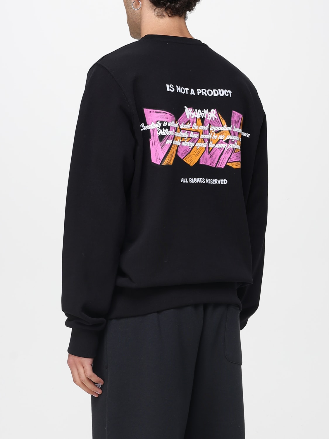 DISCLAIMER SWEATSHIRT: Sweatshirt men Disclaimer, Black - Img 2
