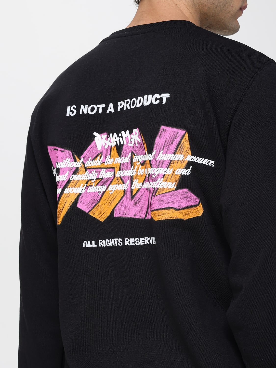 DISCLAIMER SWEATSHIRT: Sweatshirt men Disclaimer, Black - Img 3