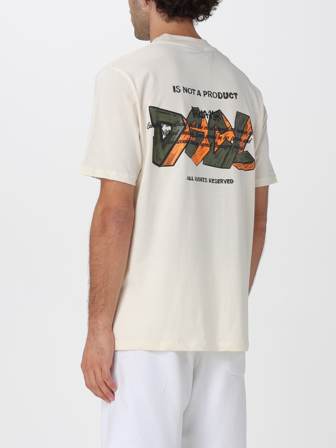 DISCLAIMER T-SHIRT: T-shirt men Disclaimer, Milk - Img 2