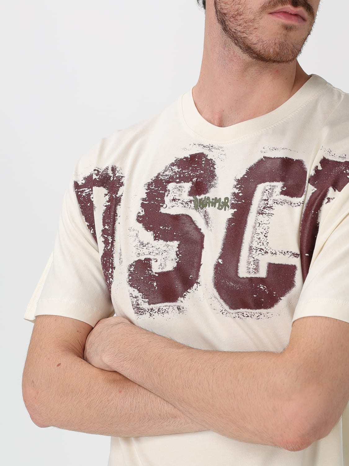 DISCLAIMER T-SHIRT: T-shirt men Disclaimer, Milk - Img 3
