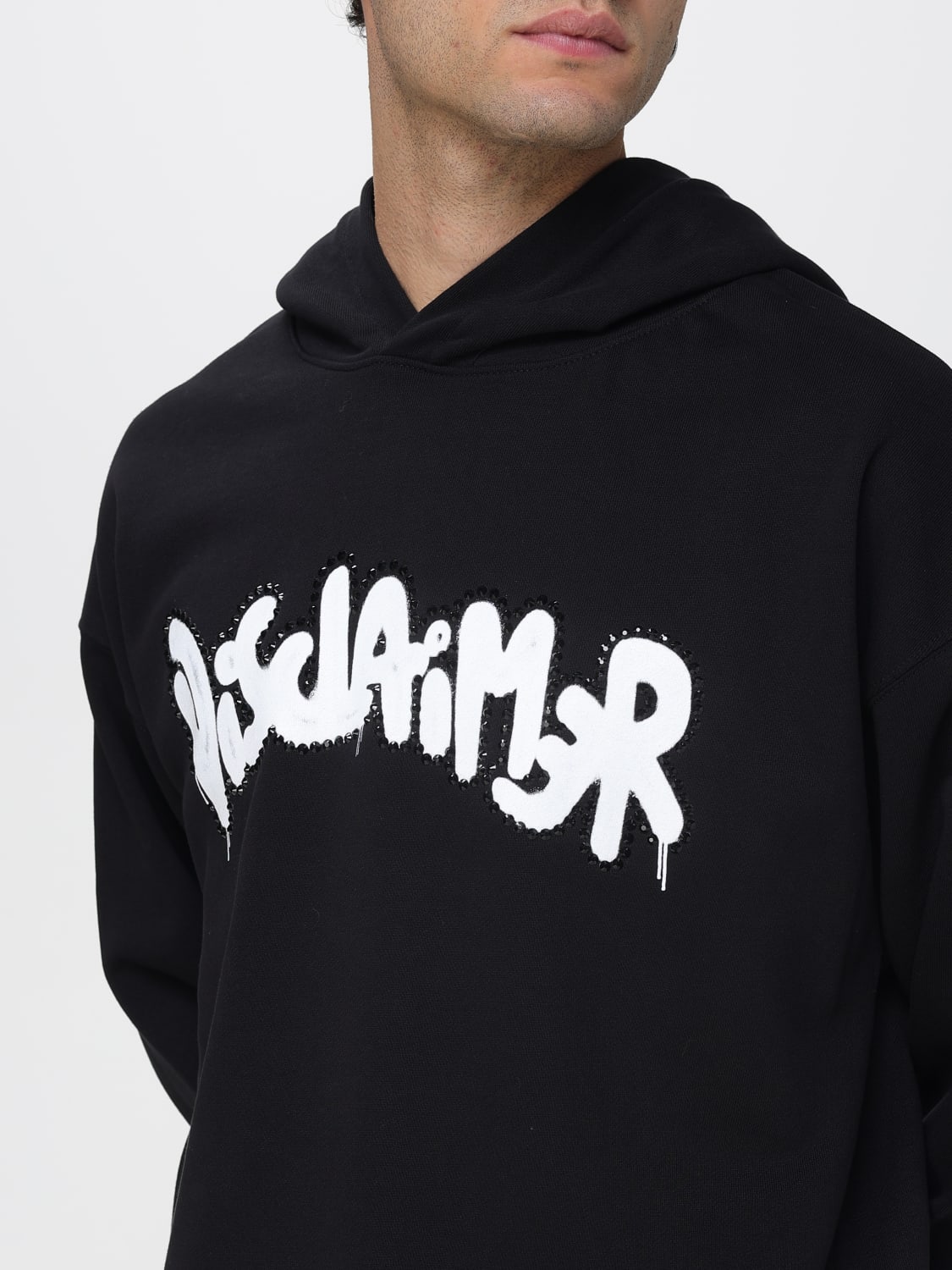 DISCLAIMER SWEATSHIRT: Sweatshirt men Disclaimer, Black - Img 3