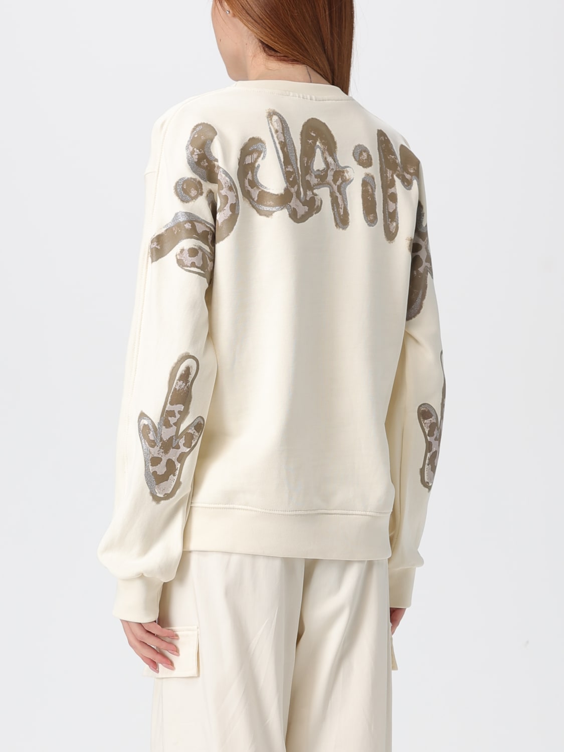 DISCLAIMER SWEATSHIRT: Sweatshirt woman Disclaimer, Milk - Img 2