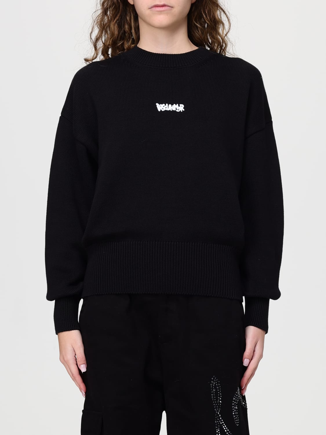 DISCLAIMER PULL: Pull femme Disclaimer, Noir - Img 1