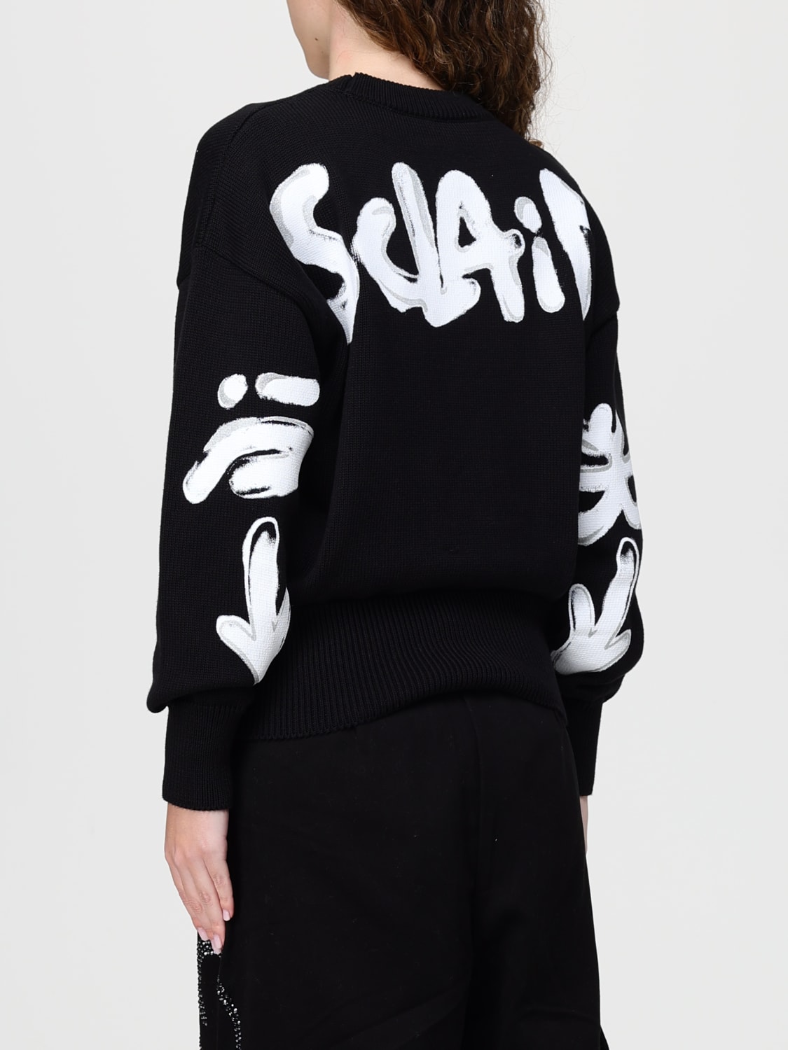DISCLAIMER PULL: Pull femme Disclaimer, Noir - Img 2