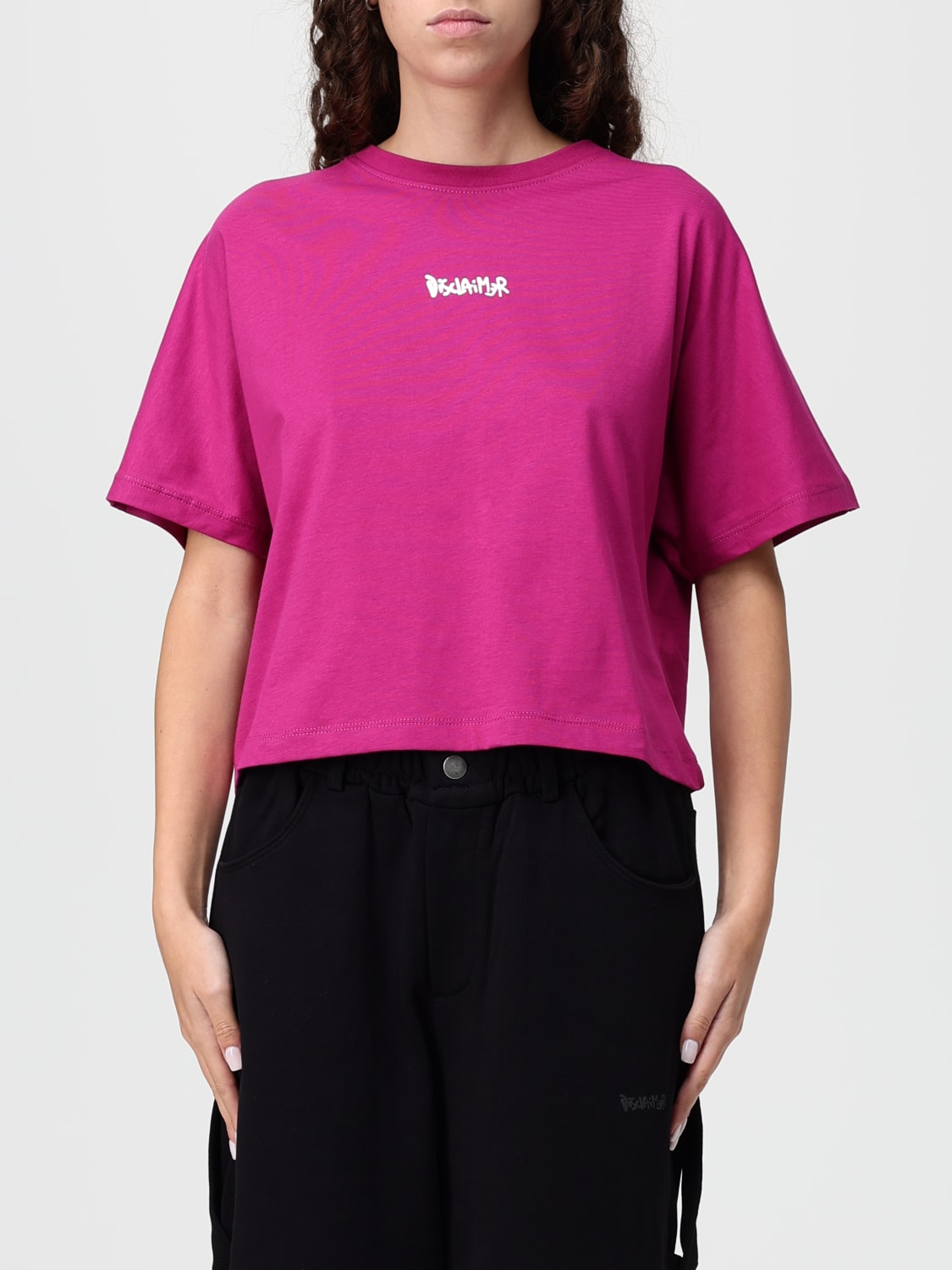 DISCLAIMER T-SHIRT: T-shirt damen Disclaimer, Burgunderrot - Img 1