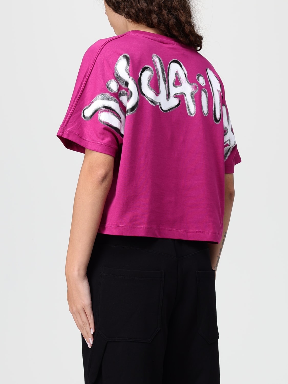 DISCLAIMER T-SHIRT: T-shirt damen Disclaimer, Burgunderrot - Img 2