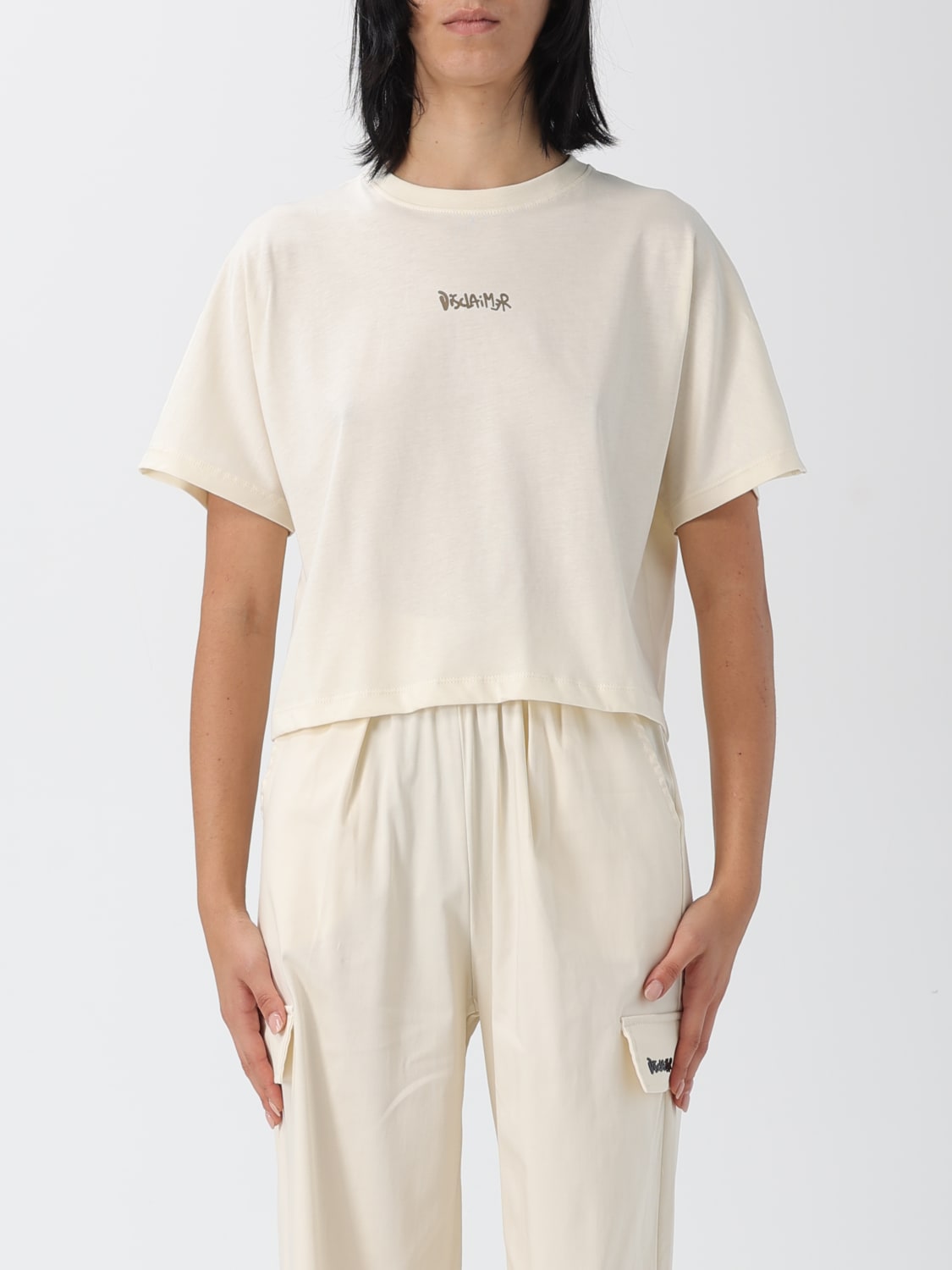 DISCLAIMER ФУТБОЛКА: Футболка Женское Disclaimer, Молоко - Img 1