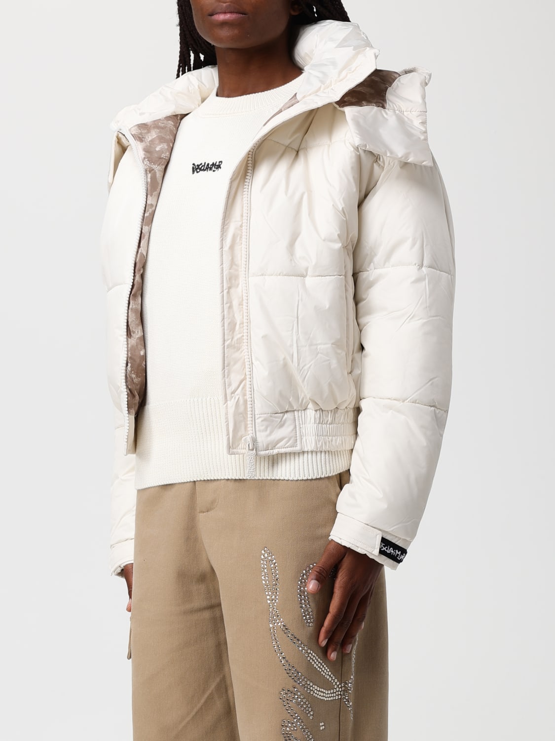 DISCLAIMER JACKET: Jacket woman Disclaimer, Milk - Img 3