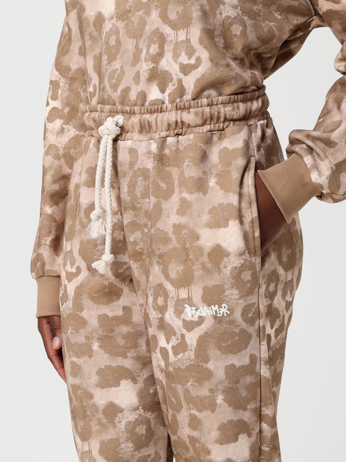 DISCLAIMER PANTALONI: Pantaloni jogging DIsclaimer in cotone animalier , Fantasia - Img 4