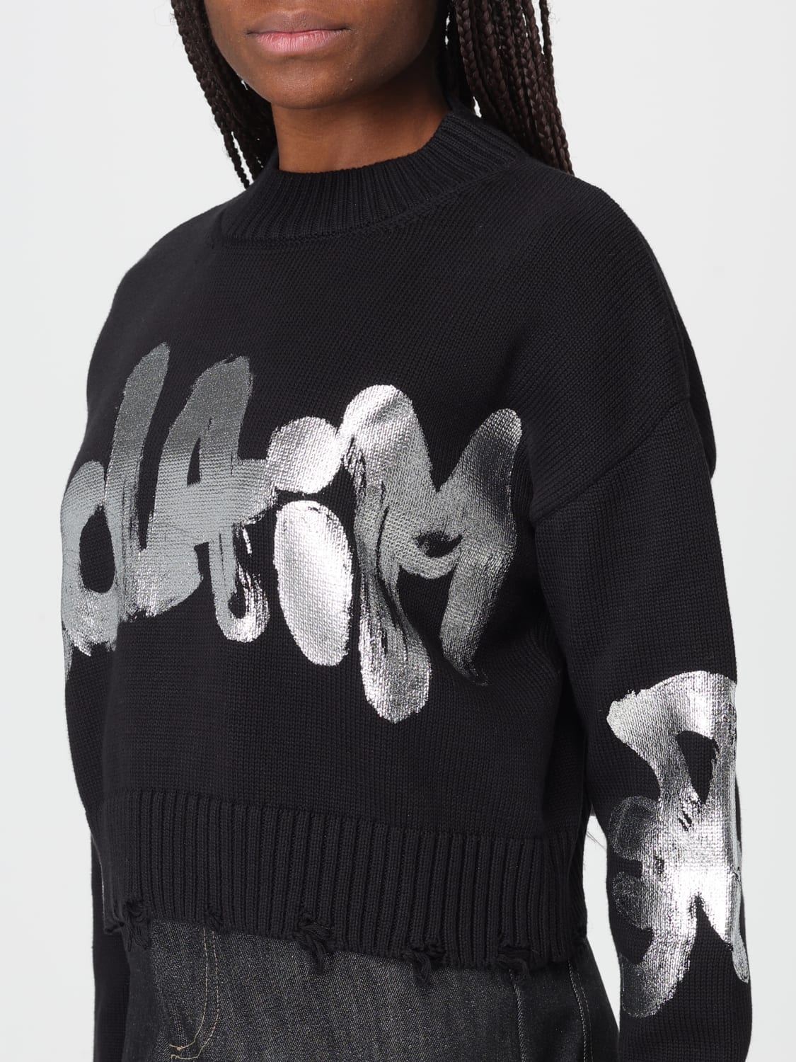 DISCLAIMER PULL: Pull femme Disclaimer, Noir - Img 3