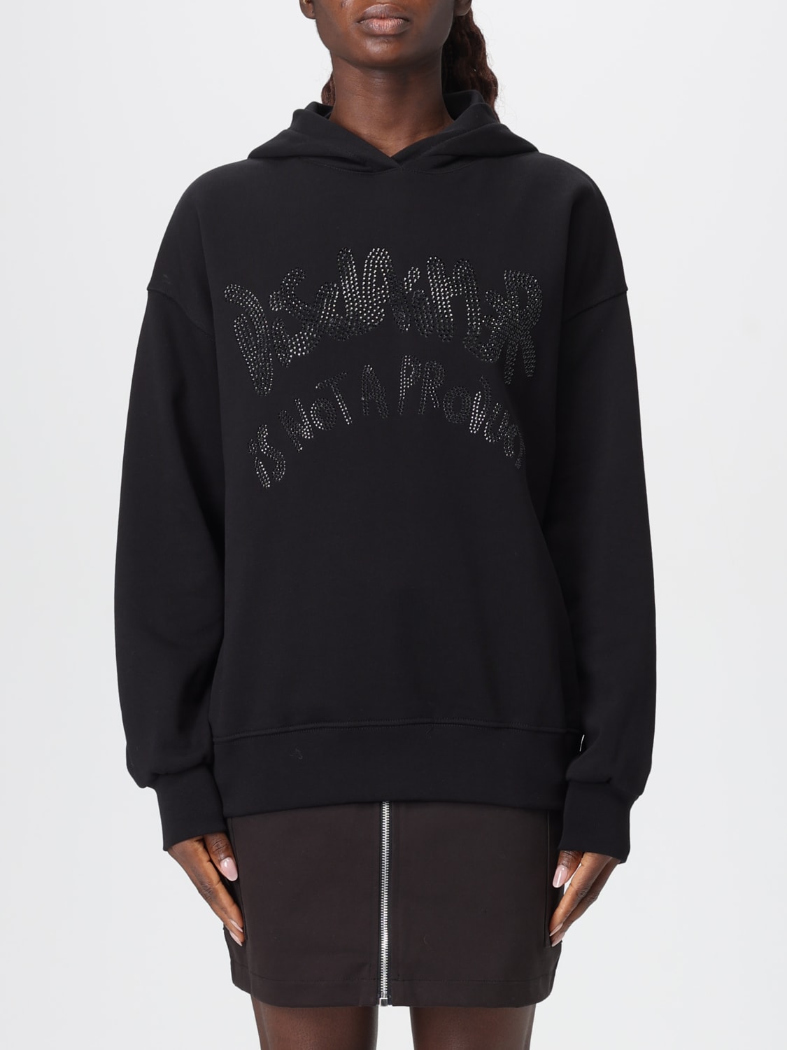 DISCLAIMER SWEATSHIRT: Sweatshirt woman Disclaimer, Black - Img 1