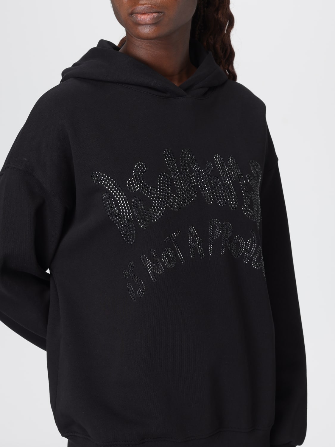 DISCLAIMER SWEATSHIRT: Sweatshirt woman Disclaimer, Black - Img 3