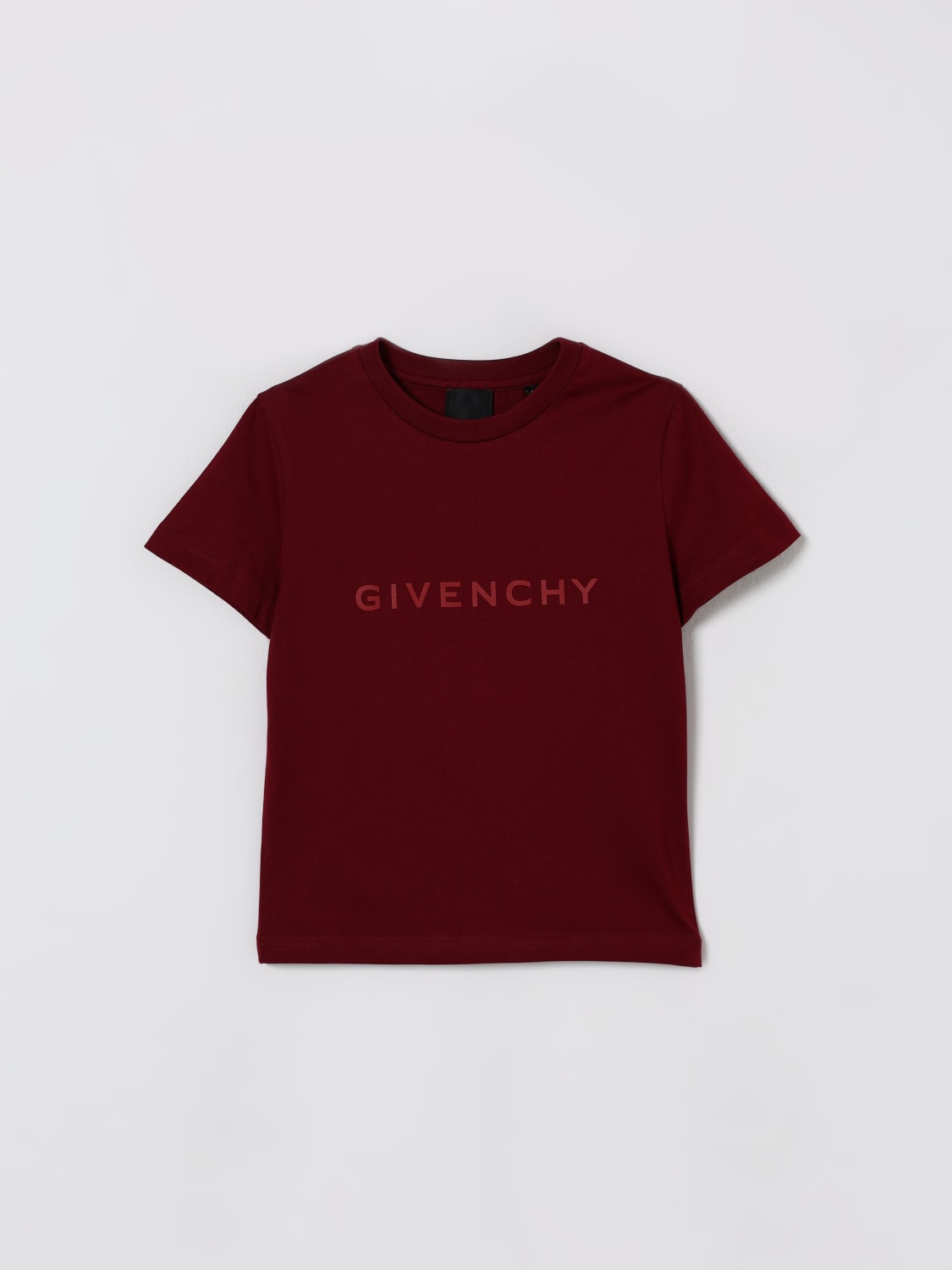 GIVENCHY T-SHIRT: T-shirt kinder Givenchy, Burgunderrot - Img 1