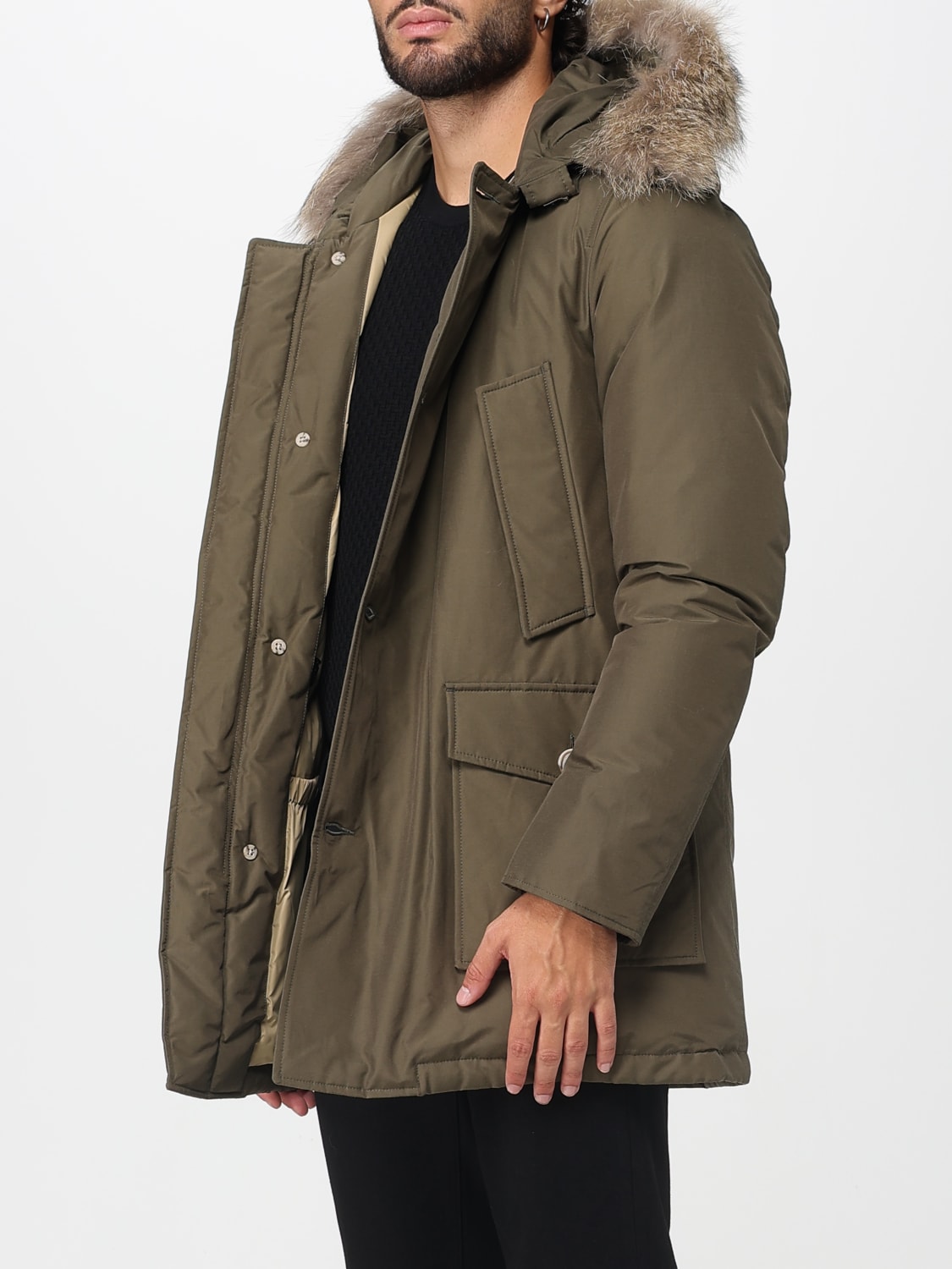 WOOLRICH COAT: Jacket men Woolrich, Green - Img 3