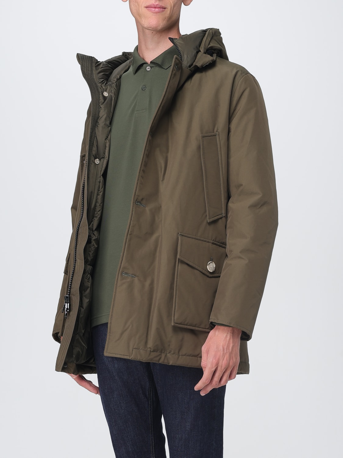 WOOLRICH COAT: Jacket men Woolrich, Green - Img 3
