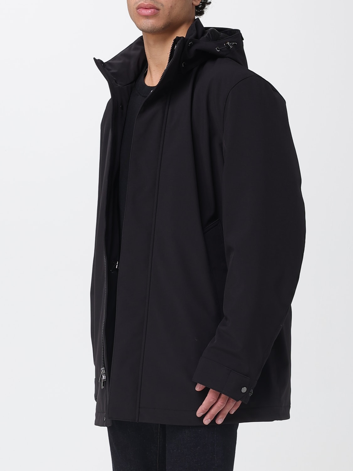 WOOLRICH GIACCA: Giubbotto Woolrich in nylon con cappuccio , Nero - Img 3