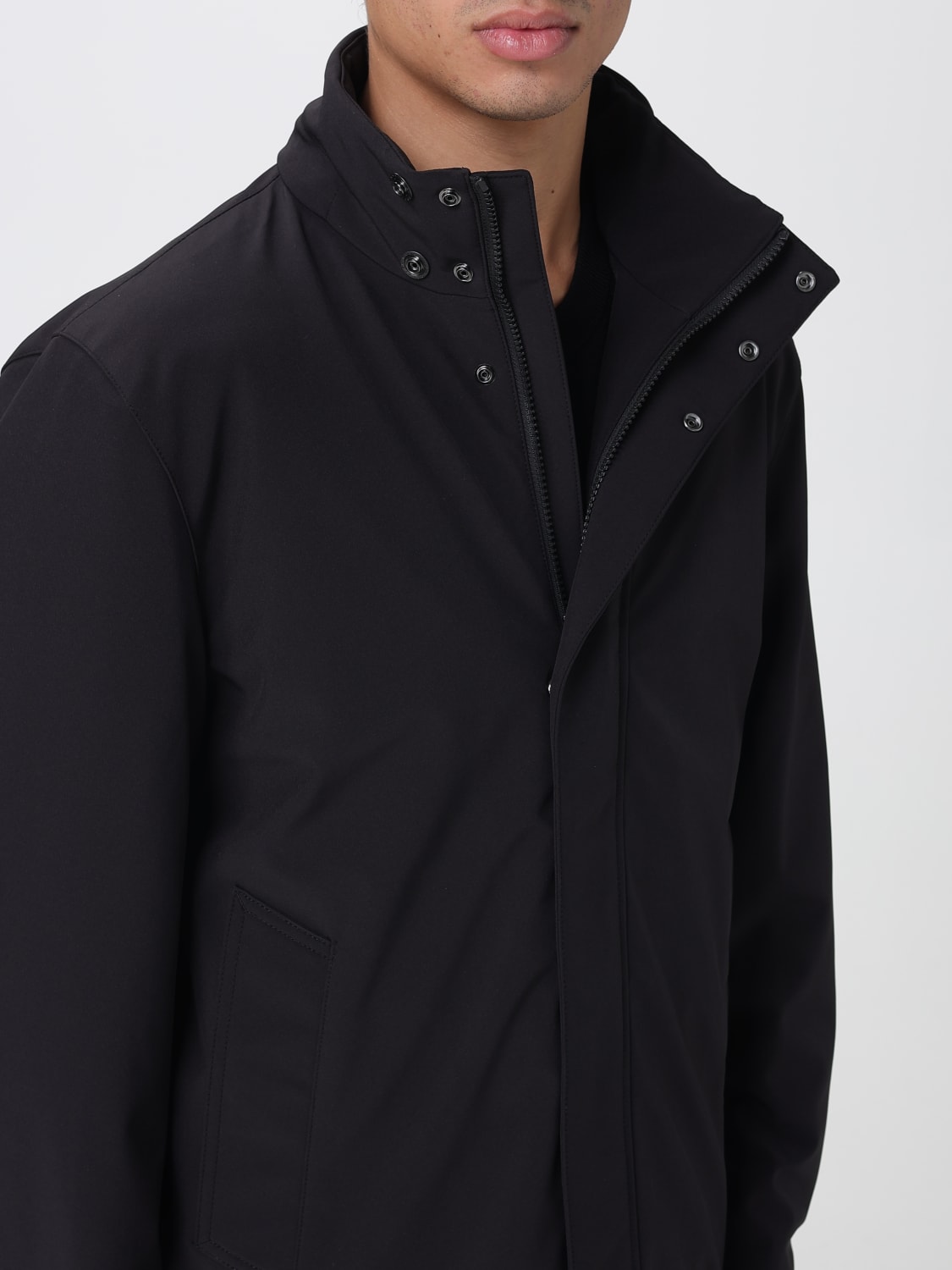 WOOLRICH GIACCA: Giubbotto Woolrich in nylon con cappuccio , Nero - Img 4