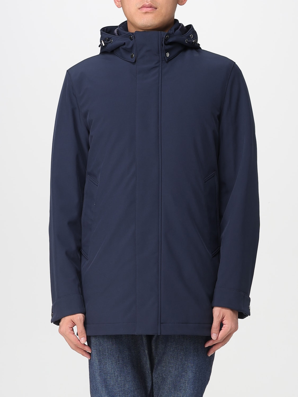 WOOLRICH GIACCA: Giubbotto Woolrich in nylon con cappuccio , Blue - Img 1