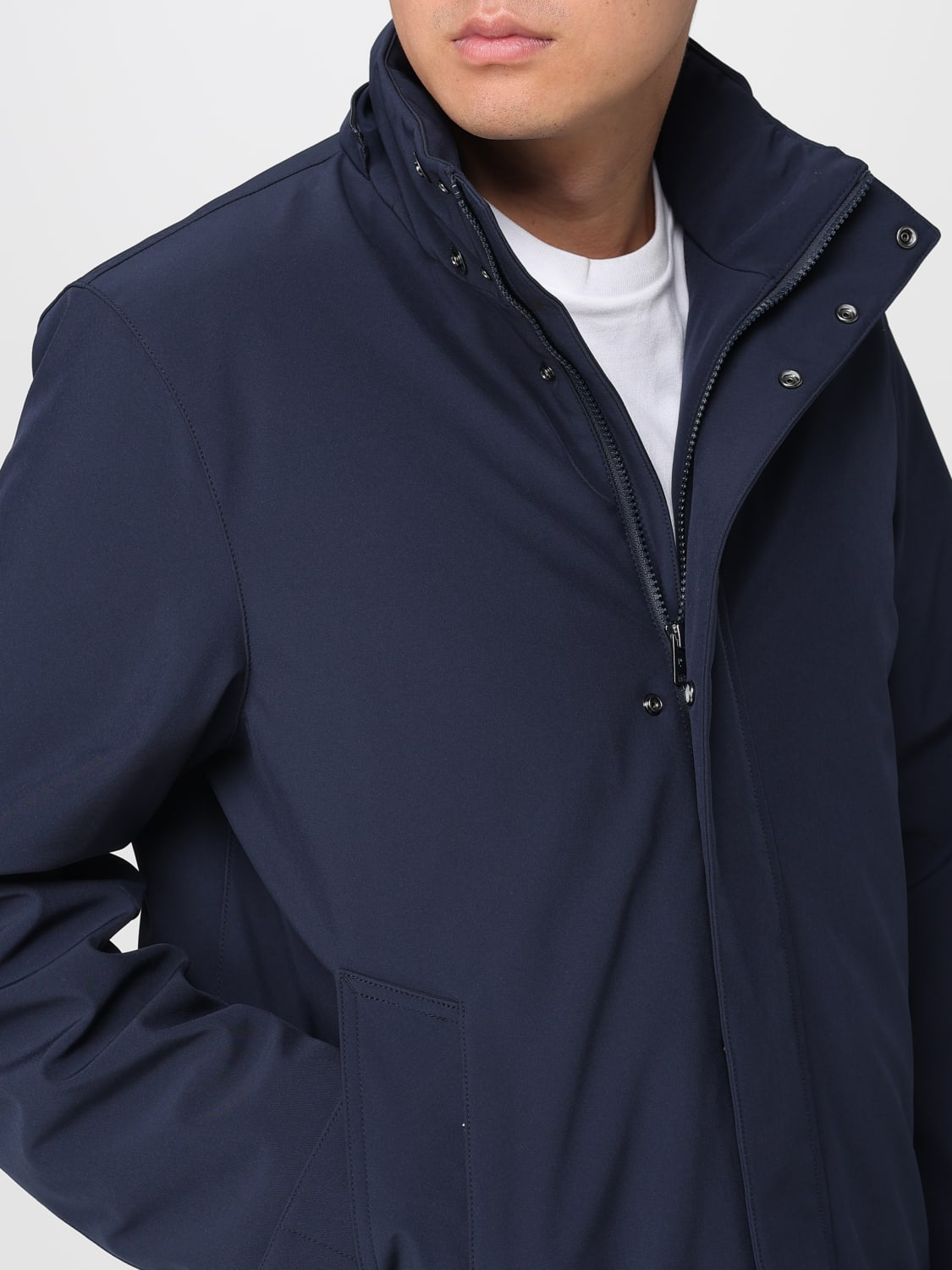 WOOLRICH GIACCA: Giubbotto Woolrich in nylon con cappuccio , Blue - Img 4