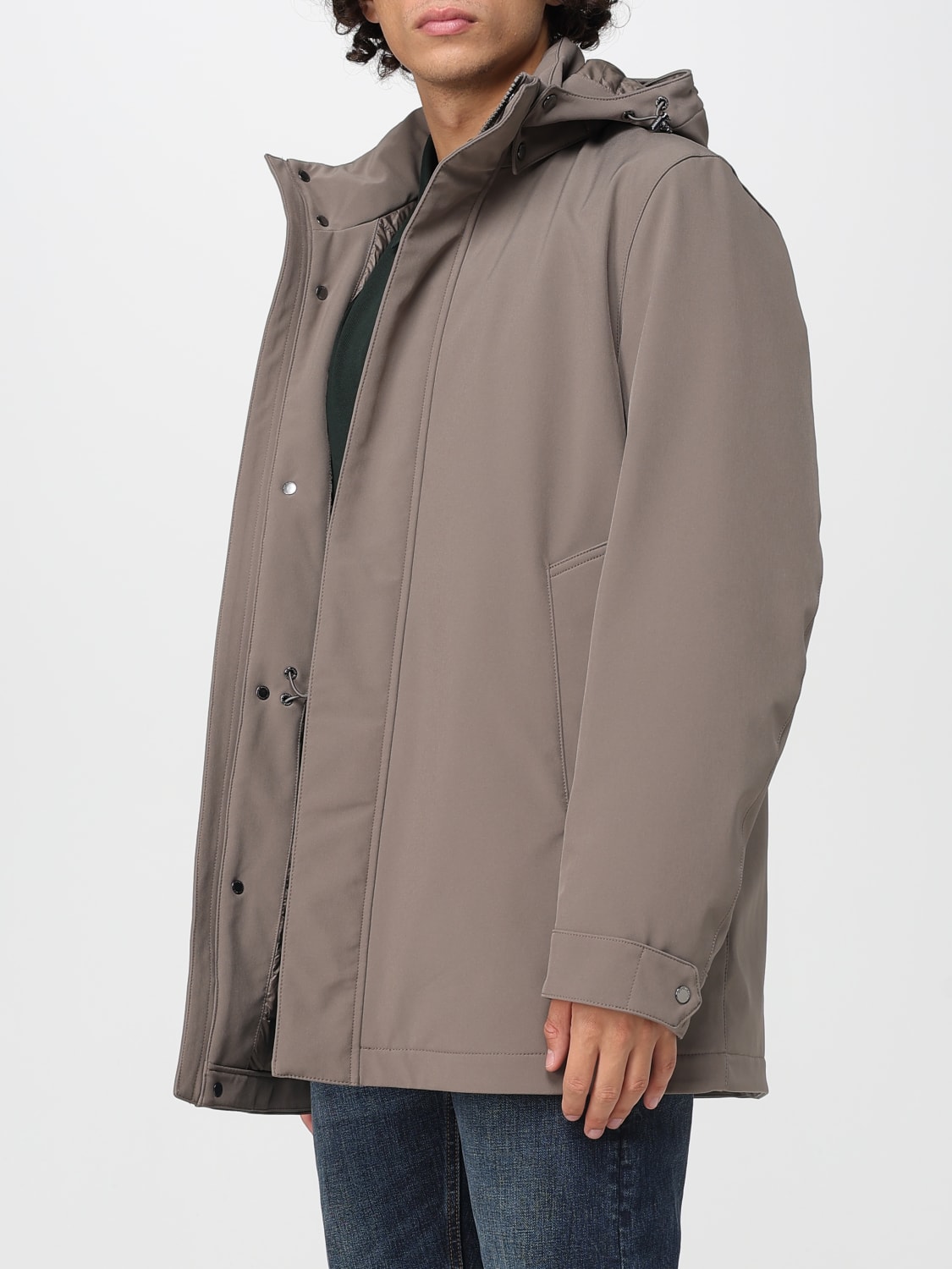 WOOLRICH GIACCA: Giubbotto Woolrich in nylon con cappuccio , Beige - Img 3