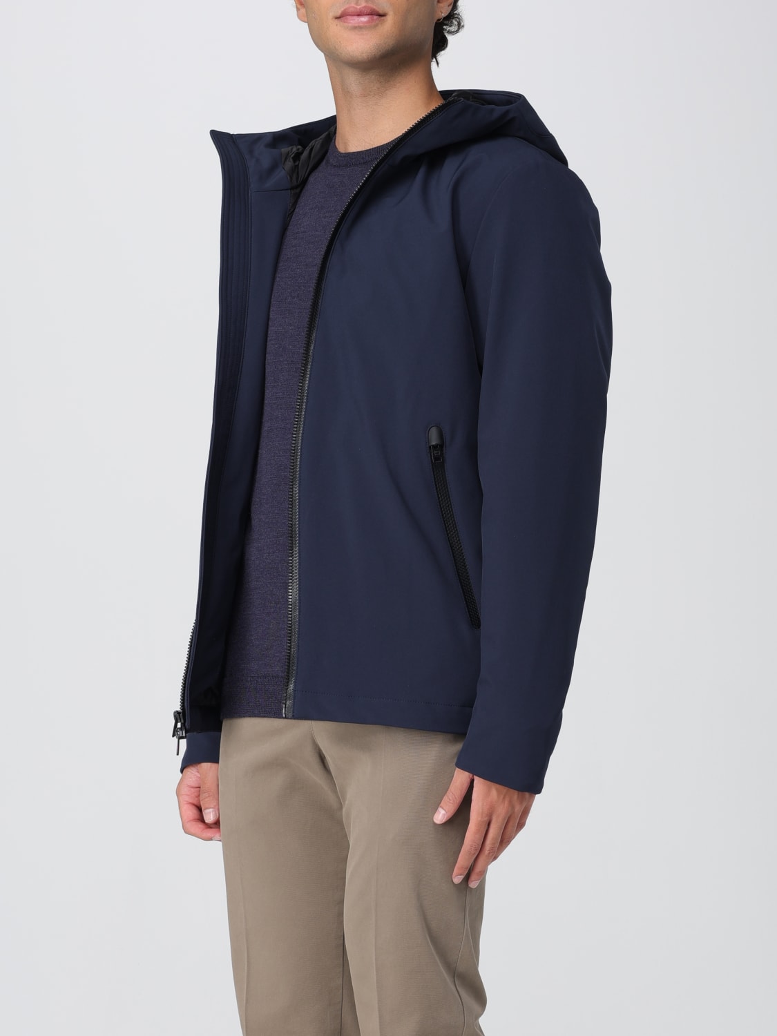 WOOLRICH GIACCA: Giubbotto con cappuccio Woolrich in nylon stretch , Blue - Img 3