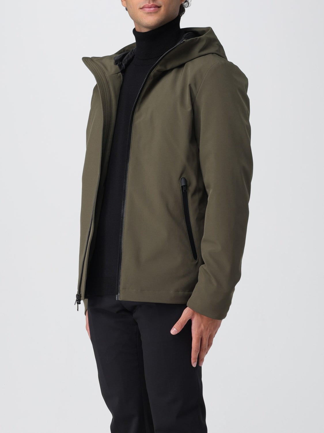 WOOLRICH 外套: 外套 男士 Woolrich, 绿色 - Img 3