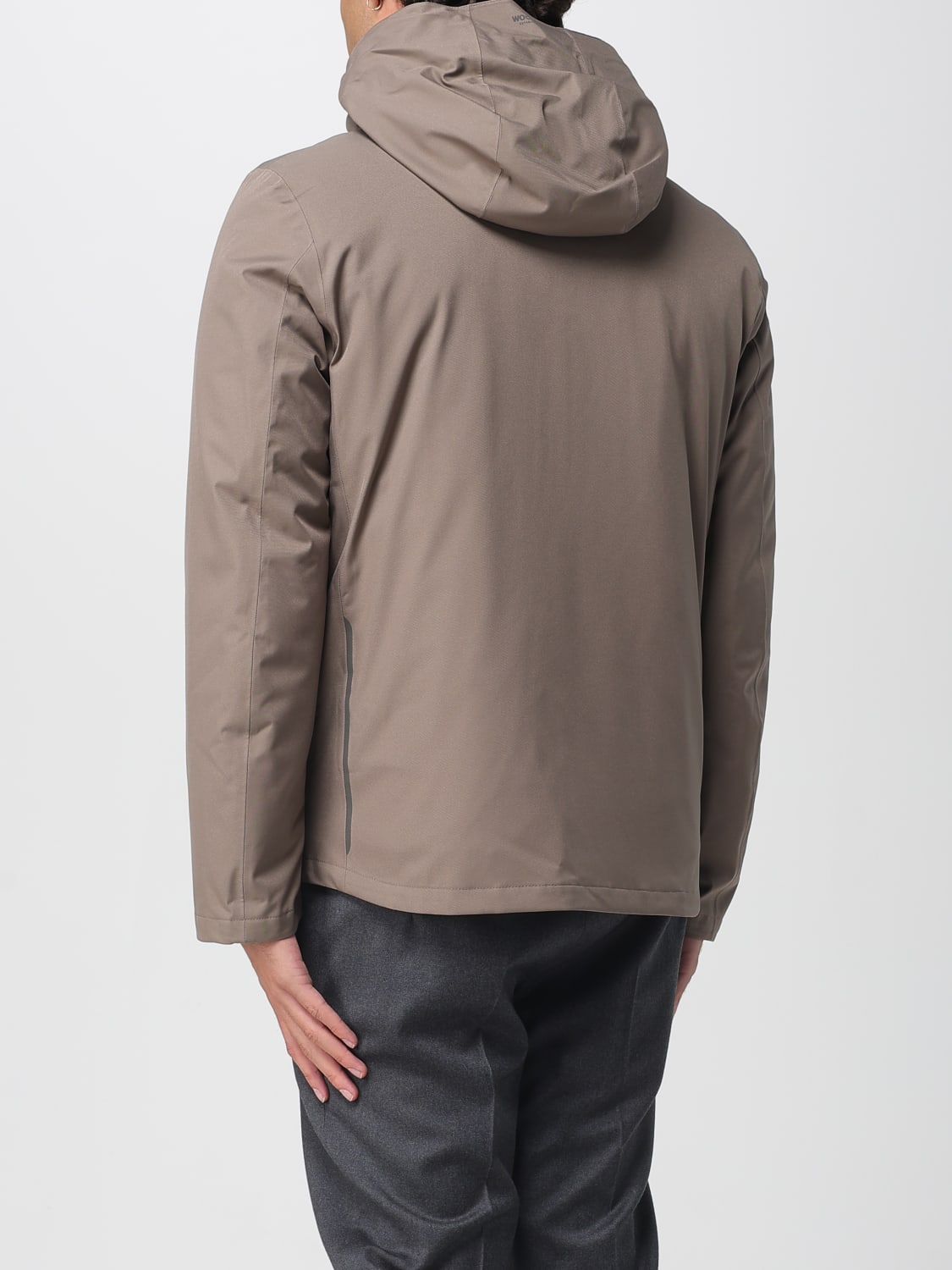 WOOLRICH GIACCA: Giubbotto Woolrich in nylon con cappuccio , Beige - Img 2