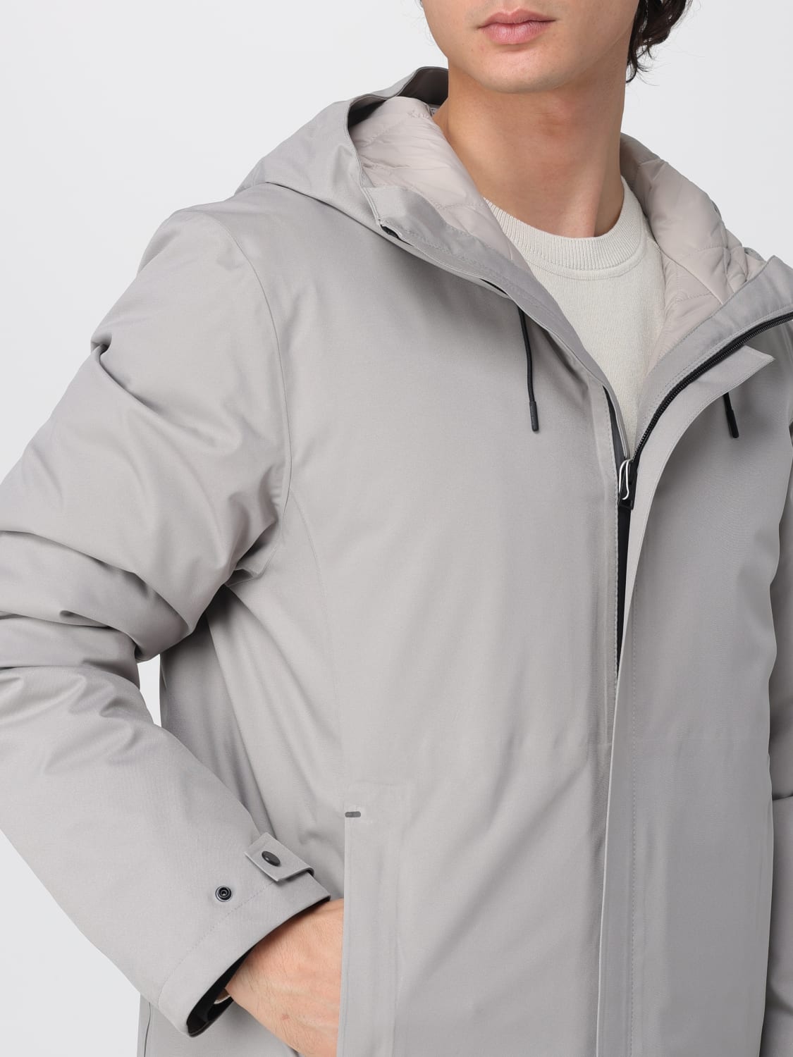 WOOLRICH 外套: 外套 男士 Woolrich, 鸽子灰色 - Img 4