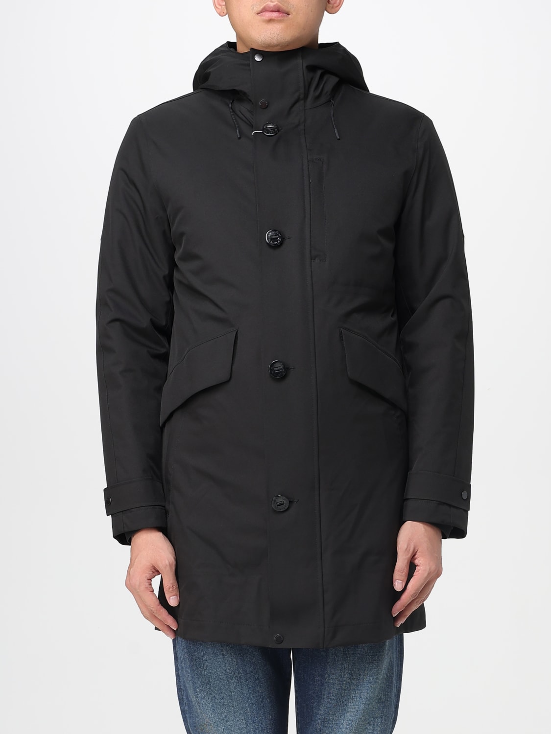 WOOLRICH 外套: 外套 男士 Woolrich, 黑色 - Img 1