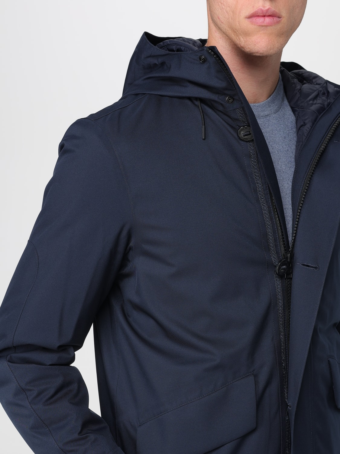 WOOLRICH 外套: 外套 男士 Woolrich, 蓝色 - Img 4