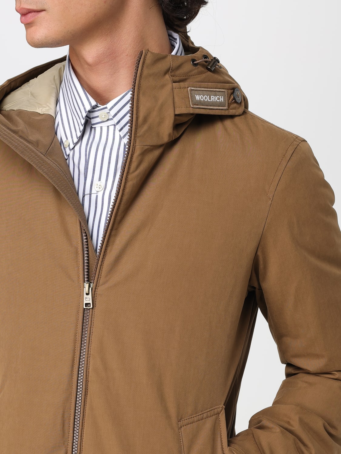 WOOLRICH 外套: 外套 男士 Woolrich, 棕色 - Img 4