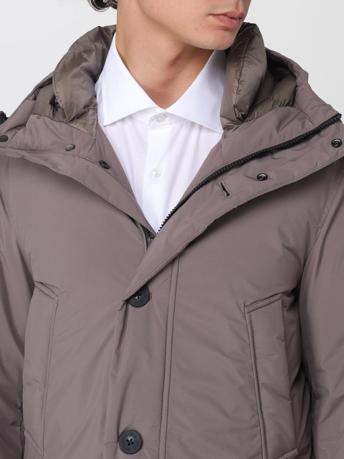 WOOLRICH COAT: Jacket men Woolrich, Beige - Img 4