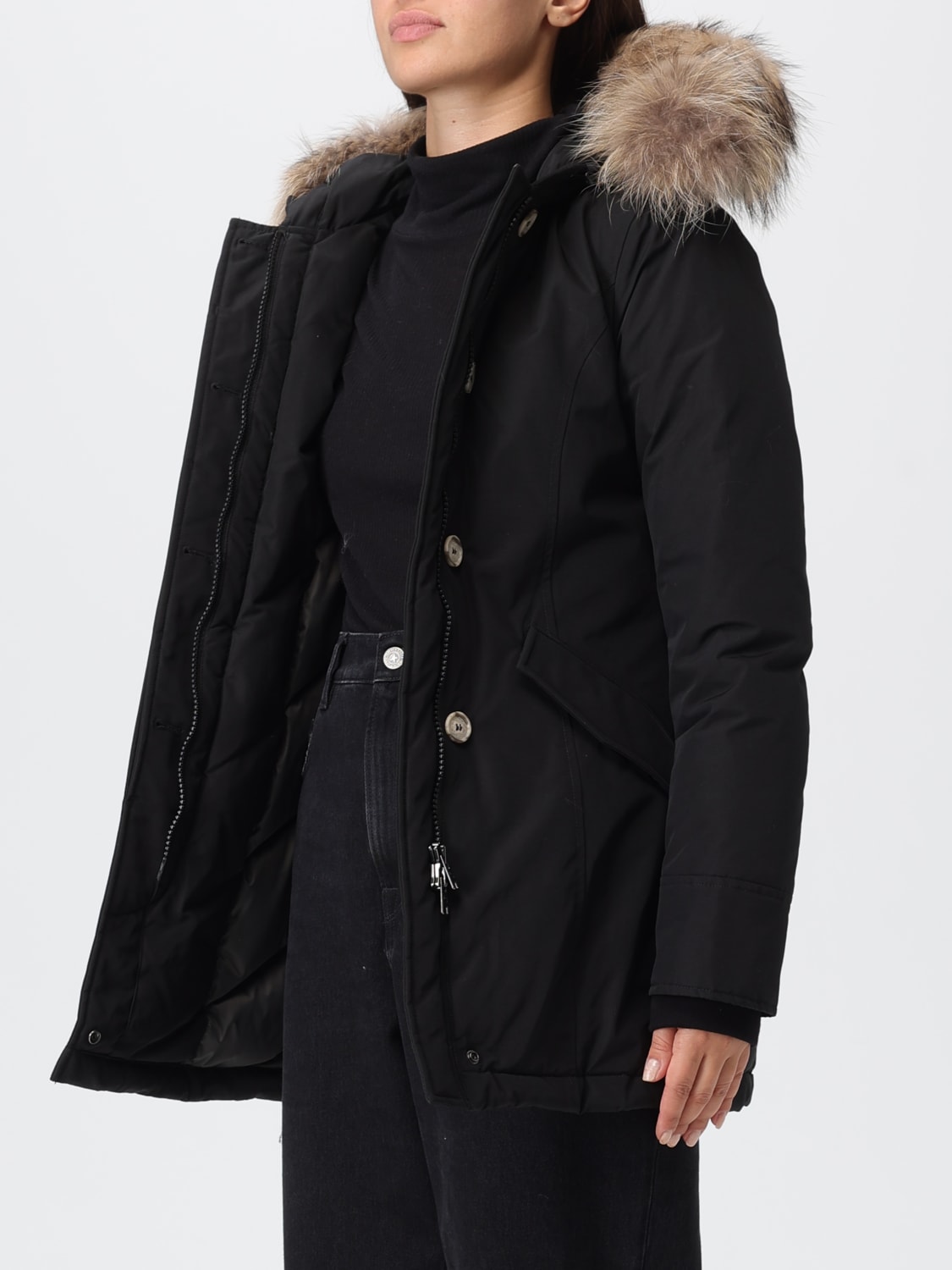 WOOLRICH COAT: Jacket woman Woolrich, Black - Img 3