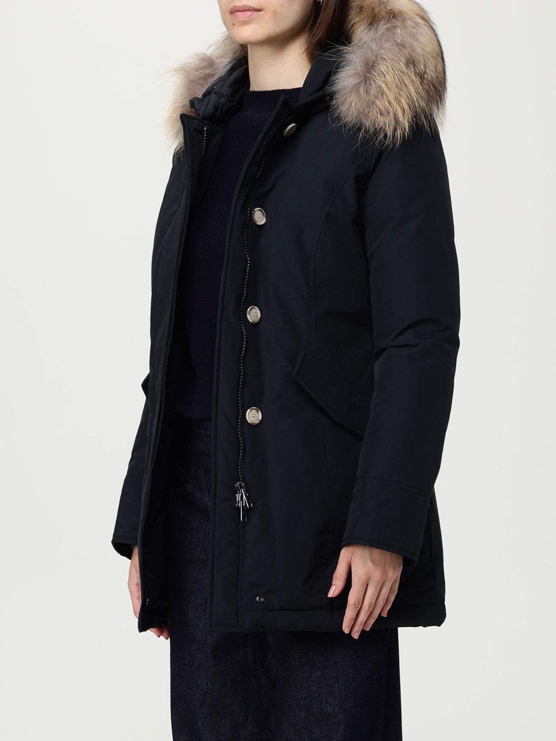 WOOLRICH COAT: Jacket woman Woolrich, Blue - Img 3