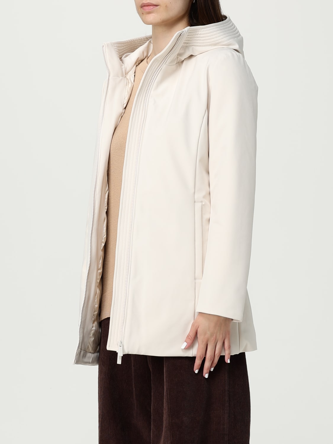 WOOLRICH COAT: Jacket woman Woolrich, Cream - Img 3