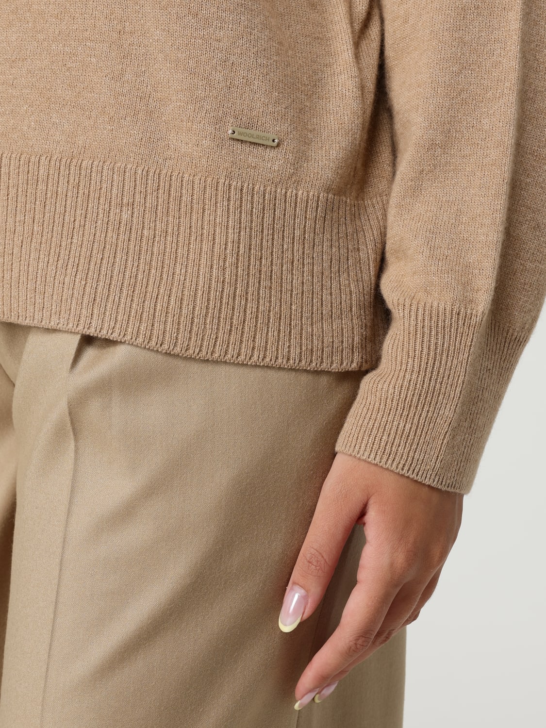 WOOLRICH SWEATER: Sweater woman Woolrich, Camel - Img 3