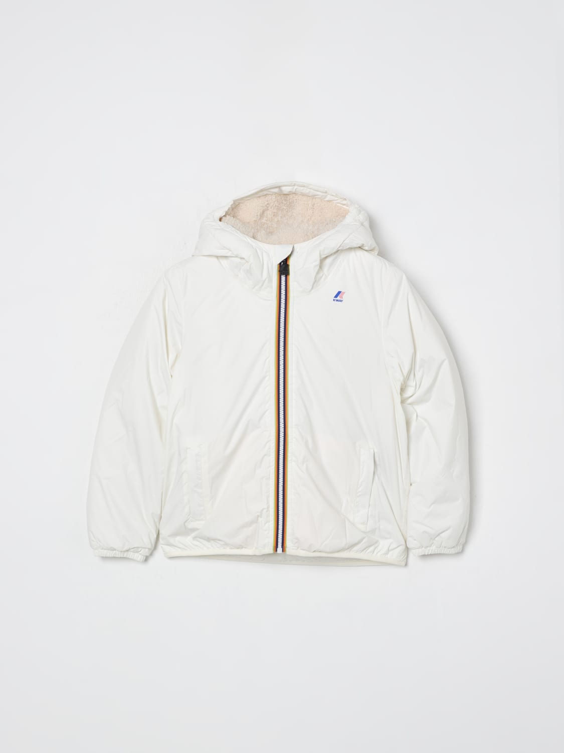 K-WAY JACKET: Jacket kids K-way, White - Img 1