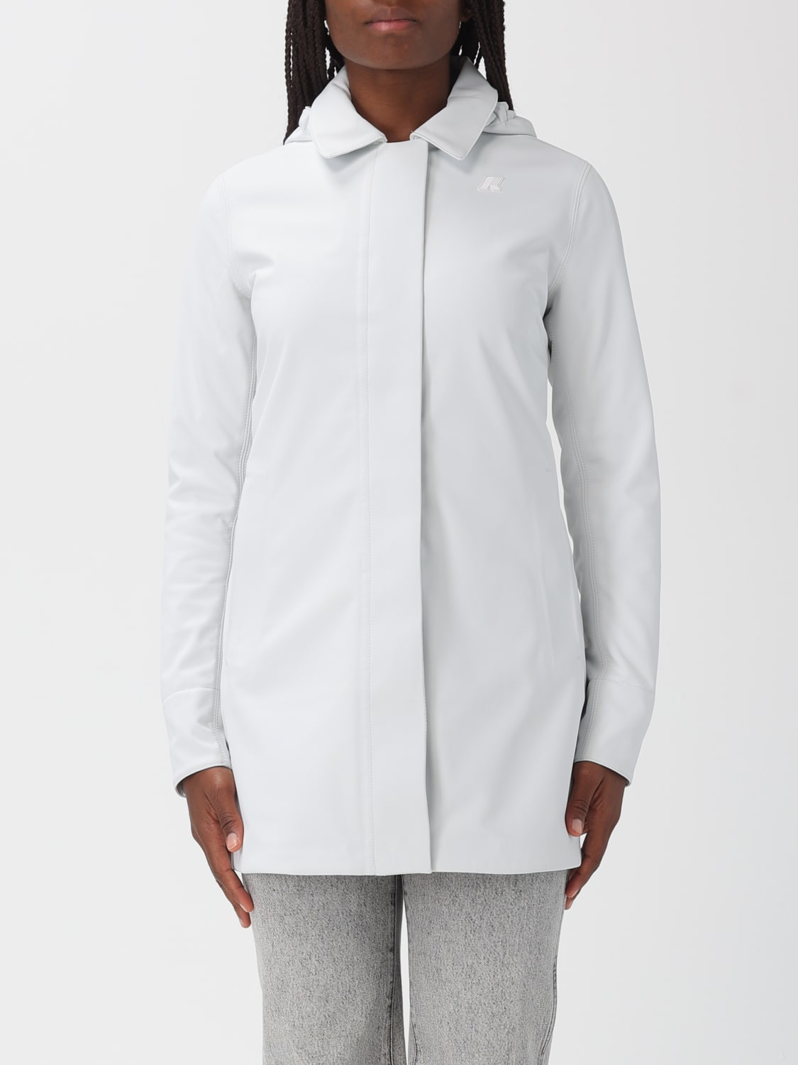 K-WAY JACKET: Coat woman K-way, White - Img 1