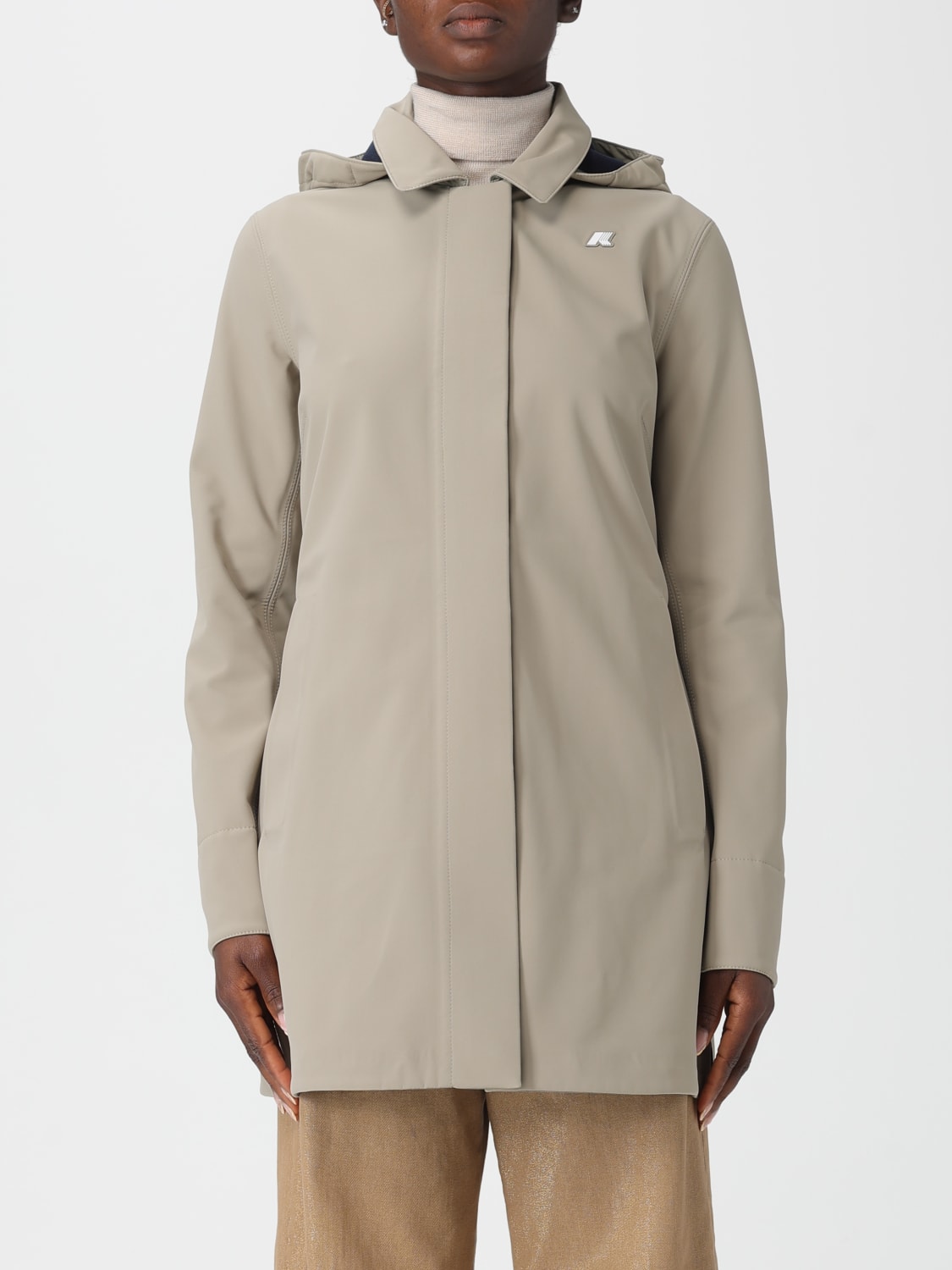 K-WAY JACKET: Coat woman K-way, Kaki - Img 1