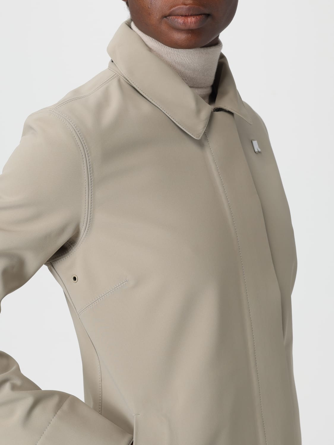 K-WAY JACKET: Coat woman K-way, Kaki - Img 4