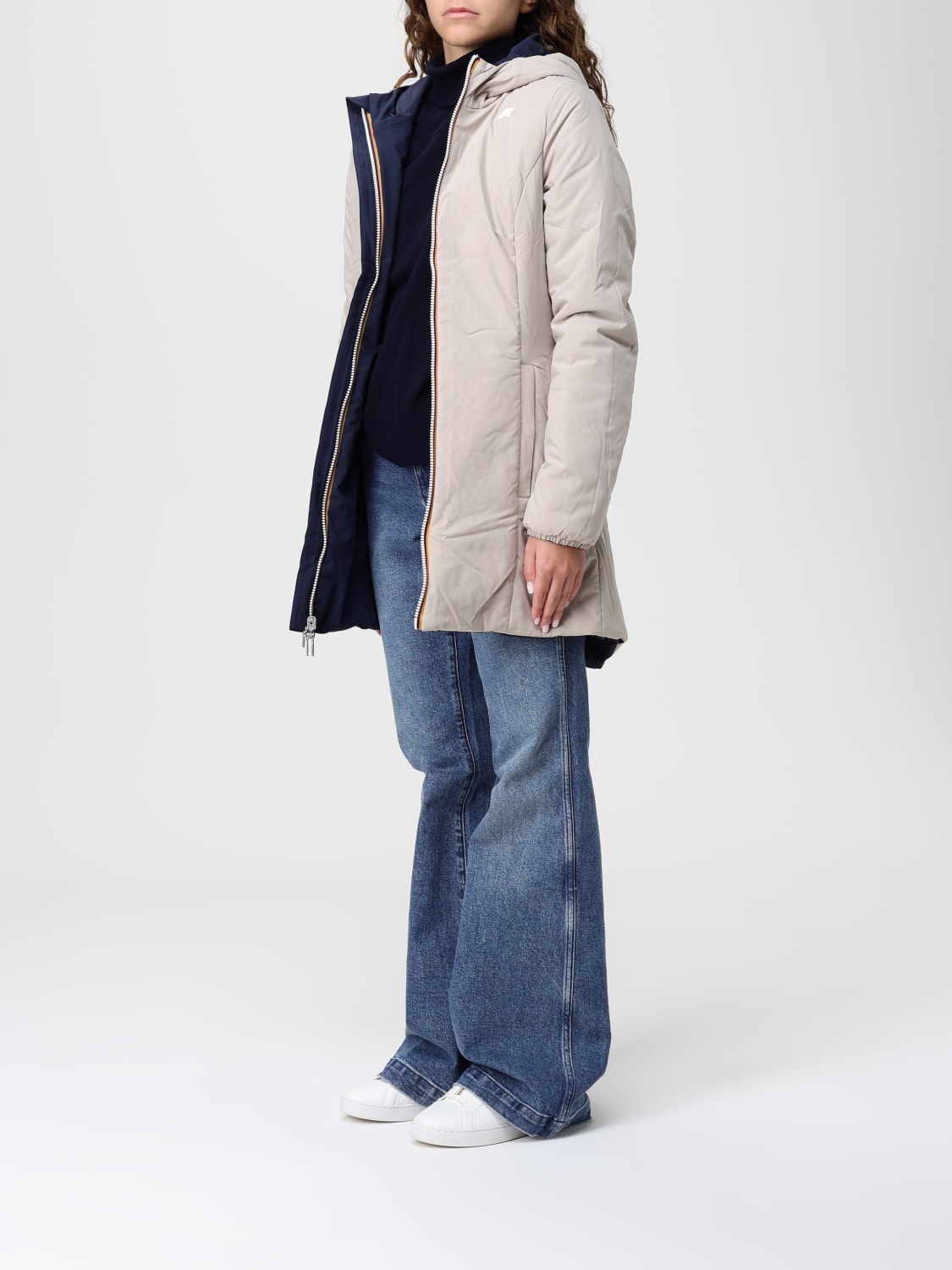 K-WAY GIACCA: Giubbotto reversibile K-Way in nylon , Blue - Img 3