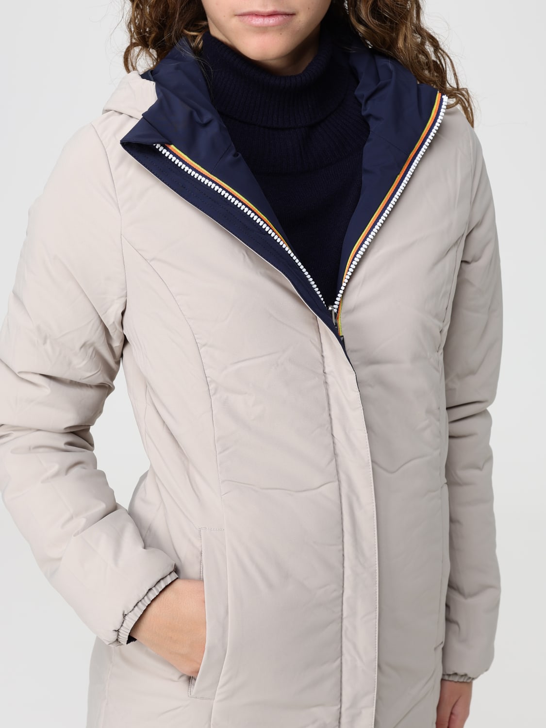 K-WAY GIACCA: Giubbotto reversibile K-Way in nylon , Blue - Img 4