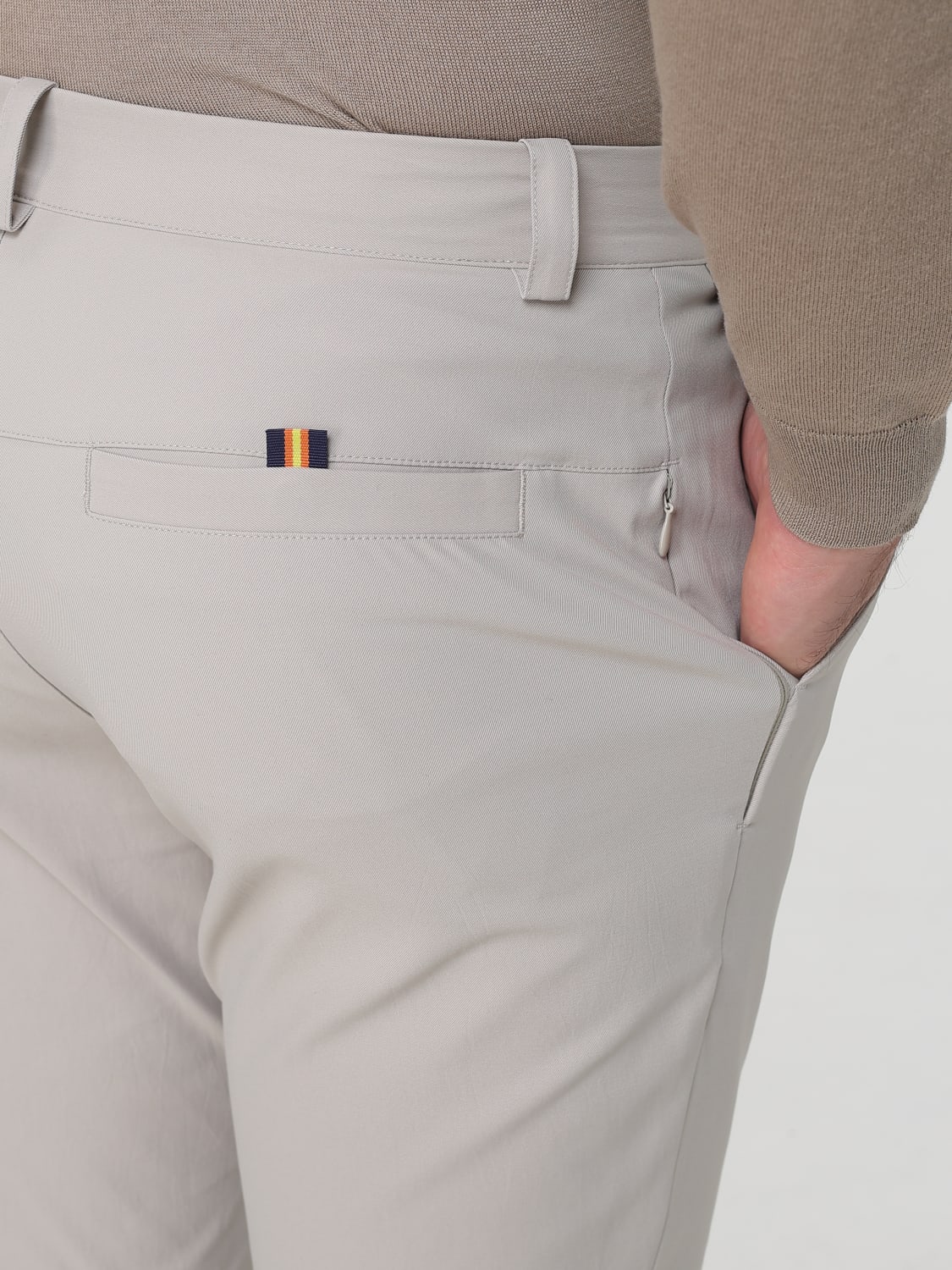 K-WAY 裤子: 裤子 男士 K-way, 亚麻色 - Img 3