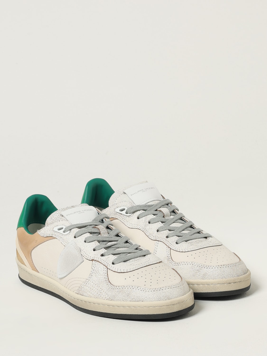 PHILIPPE MODEL SNEAKERS: Sneakers Pgal Philippe Model in pelle used , Bianco - Img 2