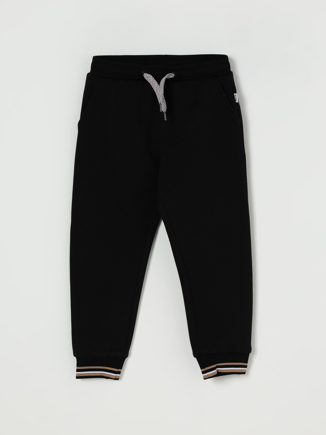 BOSS PANTS: Pants kids Boss, Black - Img 1