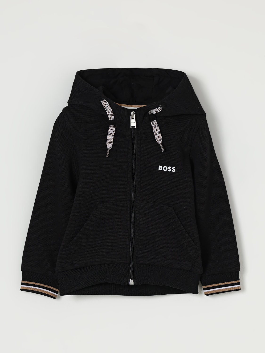 BOSS SWEATER: Sweater kids Boss, Black - Img 1