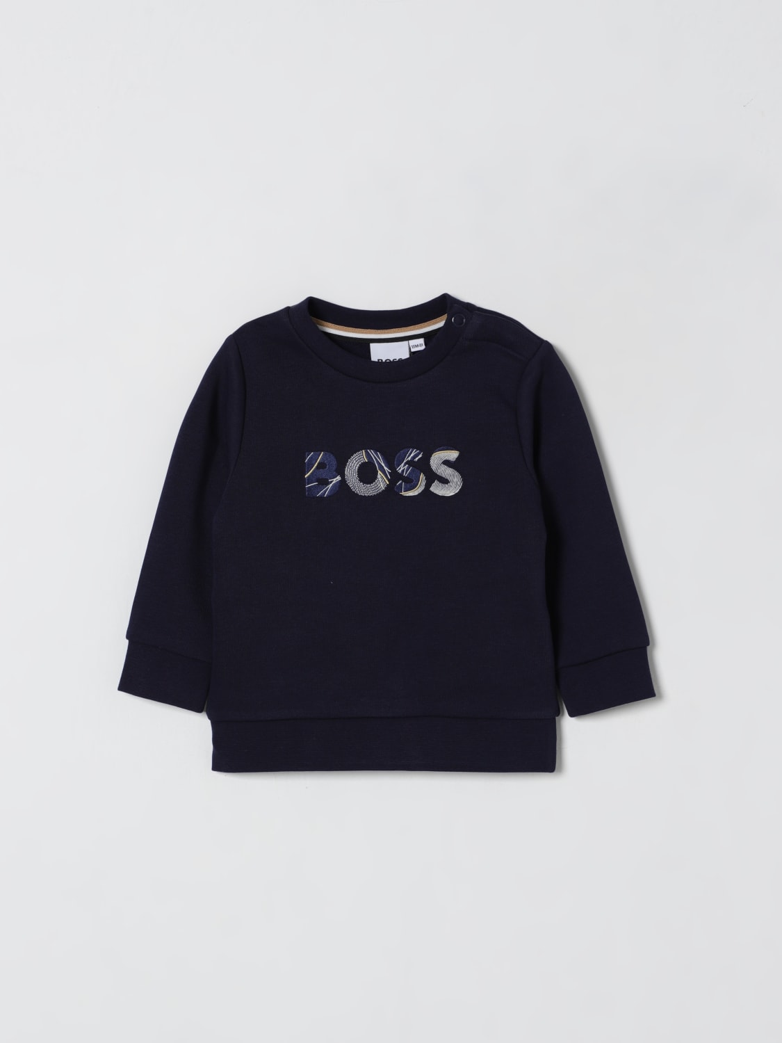 BOSS SWEATER: Sweater kids Boss, Navy - Img 1
