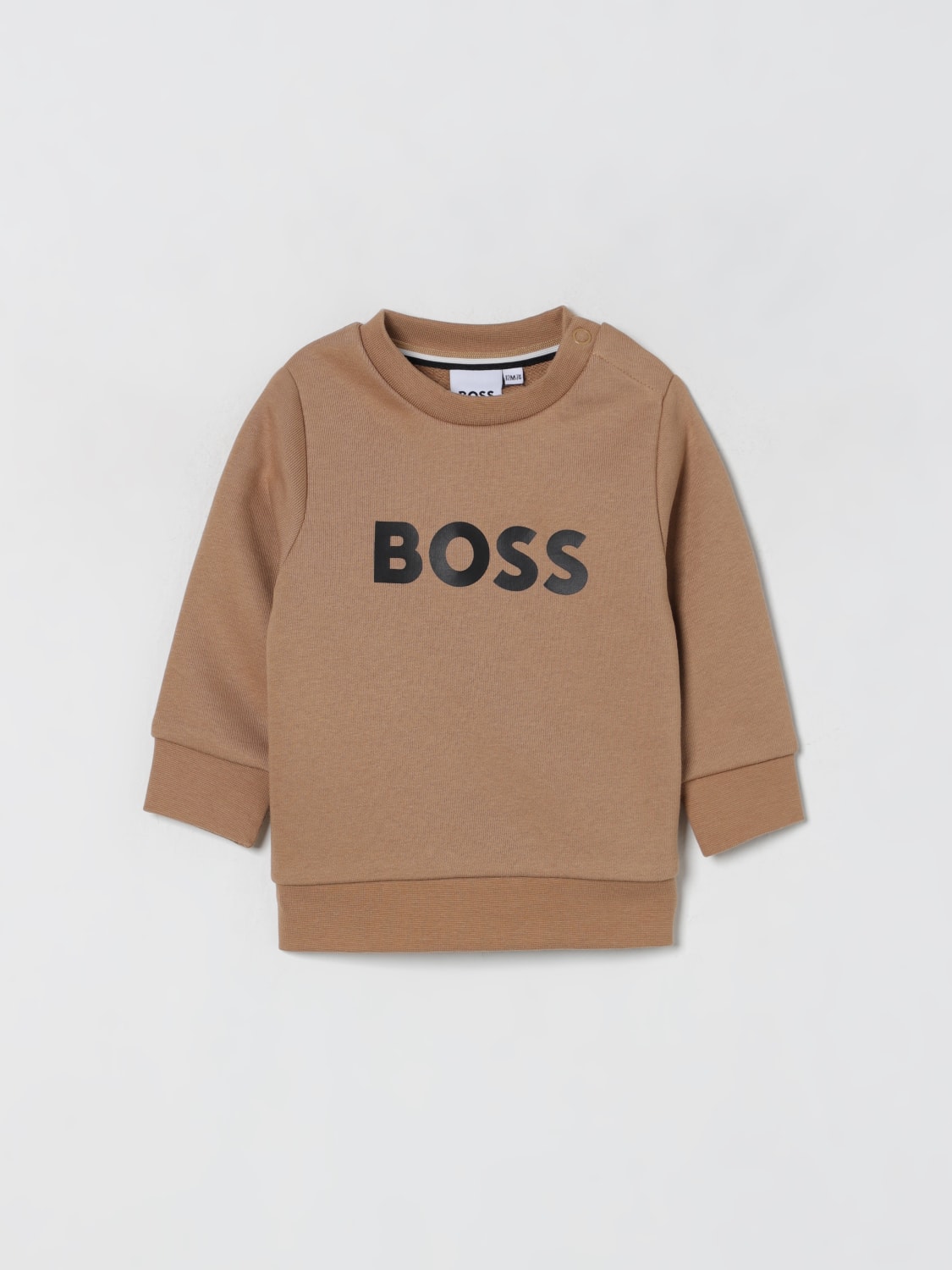 BOSS SWEATER: Sweater kids Boss, Beige - Img 1